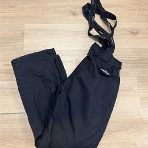Karbon nitrogen Black Ski Pants with Suspenders